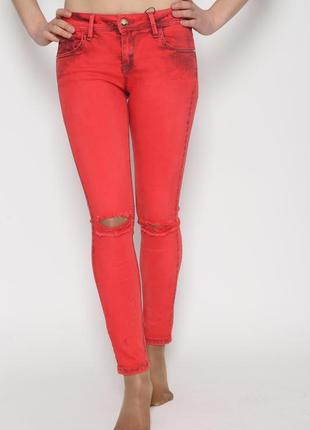 Бомбезні червоні джинси2 фото