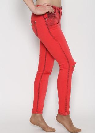 Бомбезні червоні джинси3 фото