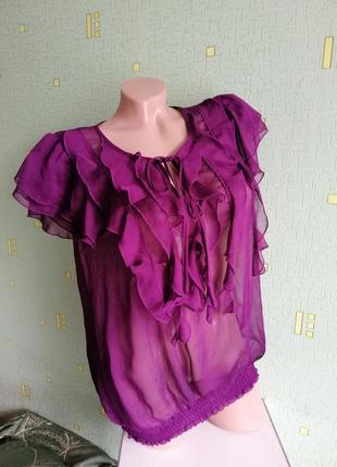 Легкая летняя фиолетовая блуза new look9 фото
