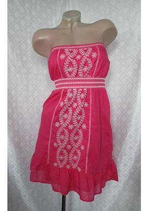 Вишиванка oasis m 12/38 сарафан бренд бавовна жіноча бавовна рожева вишиванка сток1 фото