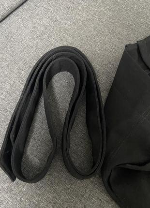 Брюки брюки прямые черный с поясом вытачки7 фото