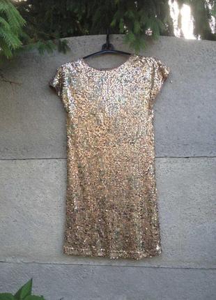 Оболденное стильное модное топовое платье чехол, мини, миди, с металлическими золотыми поэтками. р.xs,s,m next
