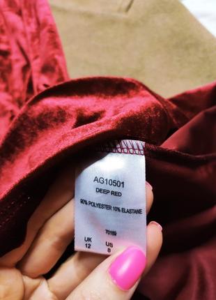 Cotton traders платье велюр велюровое миди бордо винное бордовое в бельевом стиле5 фото