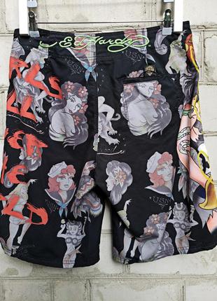 Пляжні шорти бермуди для серфінгу don ed hardy w34 р. xl original9 фото