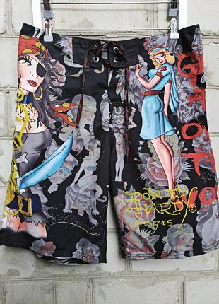 Пляжні шорти бермуди для серфінгу don ed hardy w34 р. xl original4 фото