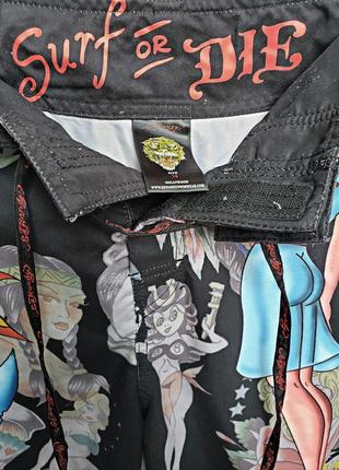 Пляжні шорти бермуди для серфінгу don ed hardy w34 р. xl original7 фото