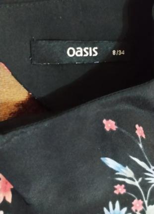 Блузка чорна кофточка з квітами oasis3 фото