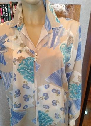 Элегантная, немецкая рубашка - кардиган, р. 56