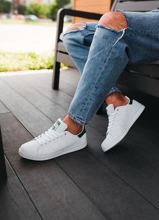 Кроссовки adidas stan smith «white/green»