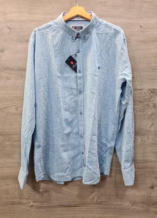 Рубашка мужская лён-коттон (увеличенные размеры)1 фото