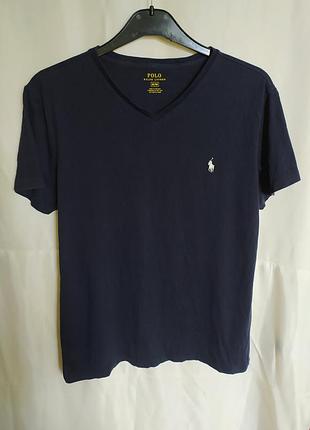 Мужская стильная темно синяя футболка polo ralph lauren uniqlo оригинал ральф лорен