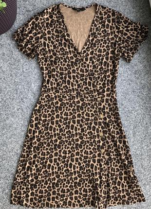 Платье леопардовое animal print next1 фото