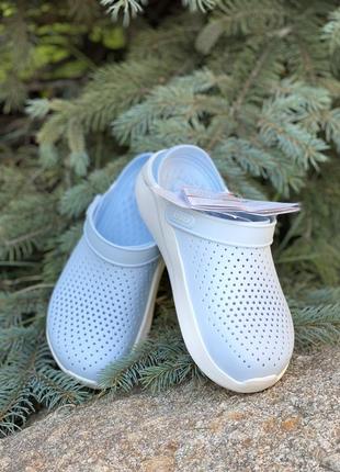 Кроксы crocs literide clog mineral bluewhite оригинал 36 37 38 39 40-411 фото