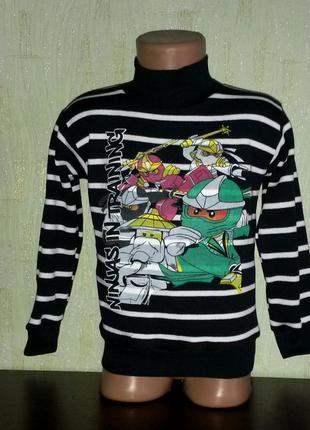 Гольф для мальчика с начесом ниндзяго,ниндзя ninjago,нинзяго