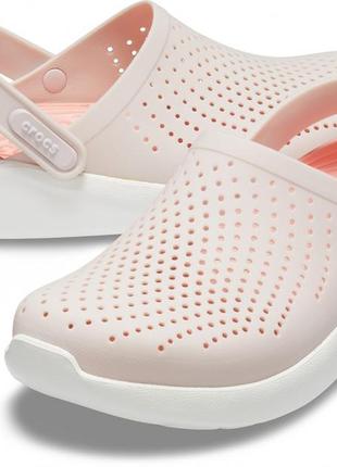 Кроксы оригинал crocs literide clog powder white5 фото