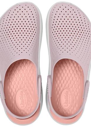 Кроксы оригинал crocs literide clog powder white6 фото