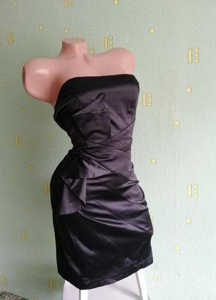 Шикарное оригинальное чёрное платье blossem4 фото