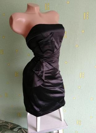 Шикарное оригинальное чёрное платье blossem5 фото