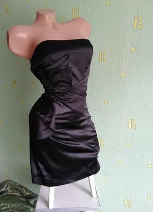 Шикарное оригинальное чёрное платье blossem
