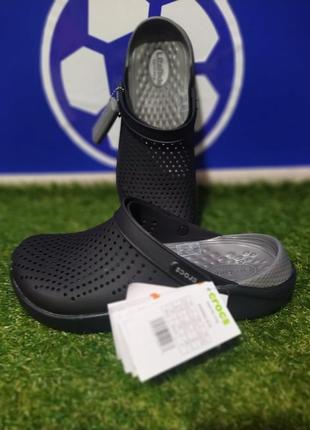 Крокси crocs literide clog black smoke grey 36-45 оригінал