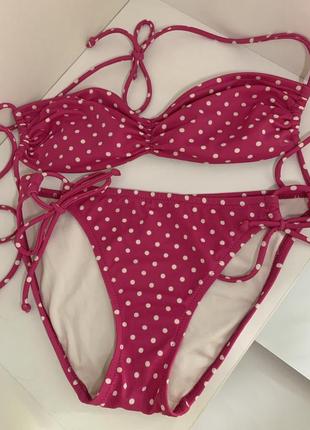 Веселый раздельный купальник в горошек