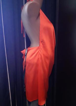 Новое с биркой атласная сатиновая блузка туника короткое платье с запахом в бельевом стиле р.12-143 фото