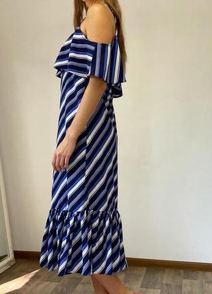 Шикарное длинное платье с воланами m&s