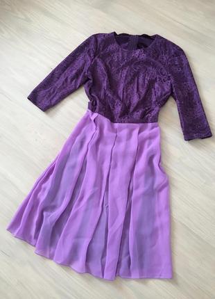 Коктейльне плаття в фіолетових відтінках.3 фото