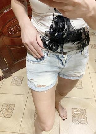 Джинсовые шорты zara 5