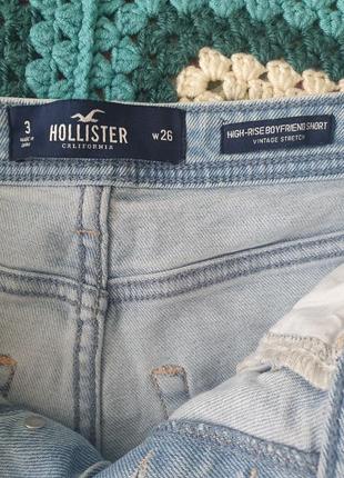 Джынсовые шорты hollister высокая посадка бойфренды3 фото