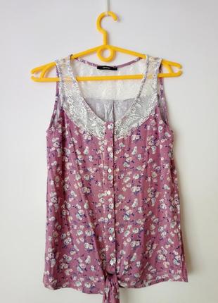 Лавандовая блуза в цветочек george