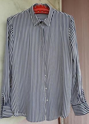 Вискозная полосатая рубашка zara