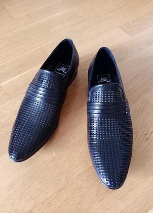 Туфли классика, перфорированная кожа, турция