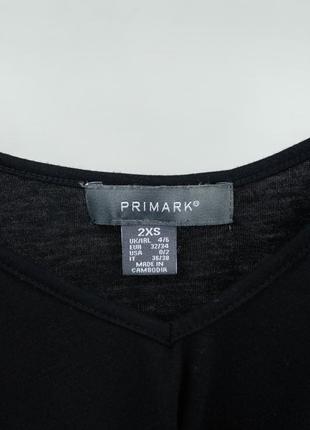 Primark чорний базовий короткий топ майка на тонких бретелях з вузлом9 фото