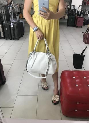 Кожаная сумка сумка шопер сумка на плечо кроссбоди сумка с короткими ручками италия8 фото