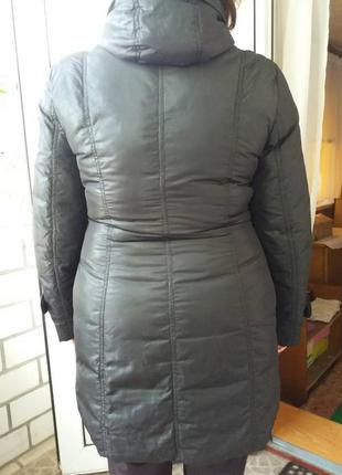 Зимнее пальто на холлофайбере с шиншилой2 фото