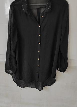 Шикарная полупрозрачная блуза большого размера