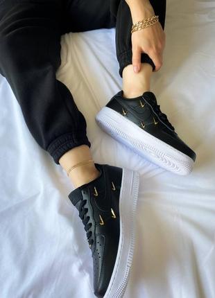 Женские кроссовки nike air force 1 07 lx sisterhood black metallic,кроссовки найк аир форс чёрный металл унисекс8 фото