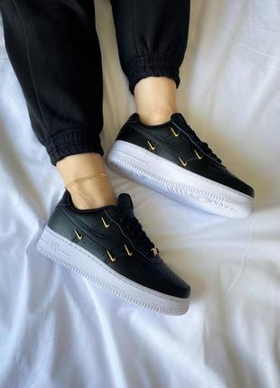 Женские кроссовки nike air force 1 07 lx sisterhood black metallic,кроссовки найк аир форс чёрный металл унисекс7 фото