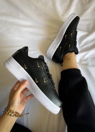 Женские кроссовки nike air force 1 07 lx sisterhood black metallic,кроссовки найк аир форс чёрный металл унисекс1 фото