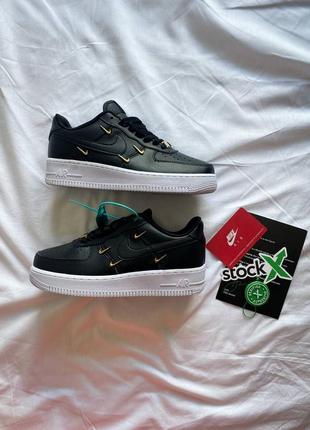 Женские кроссовки nike air force 1 07 lx sisterhood black metallic,кроссовки найк аир форс чёрный металл унисекс3 фото