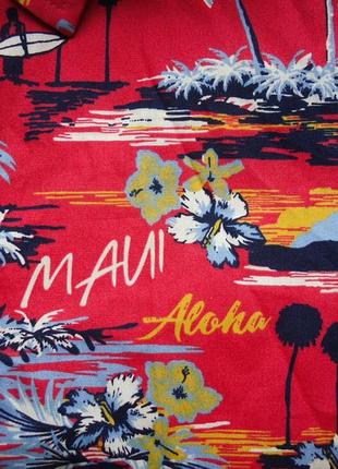 Рубашка  гавайская primark aloha maui cotton гавайка (l)5 фото