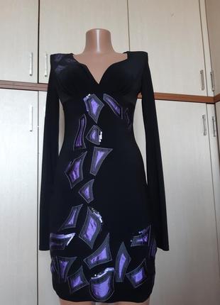 Seam красивое платье с атласными вставками и разрезом на спине2 фото