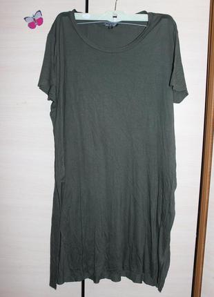 Футболка с роспорками хакі topshop