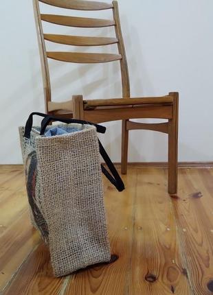 Эко-сумка на плечо,джут,джутовая соломка,повседневная,пляжная,шоппер.5 фото
