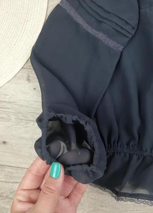 Фірмова мила шифонова блуза з рюшем і широкими рукавами new look4 фото