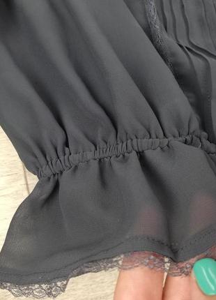 Фірмова мила шифонова блуза з рюшем і широкими рукавами new look5 фото