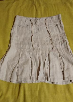 Летняя юбка 100% лен