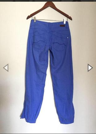 Стильные брюки на манжетах изумительного цвета лён/коттон9 фото