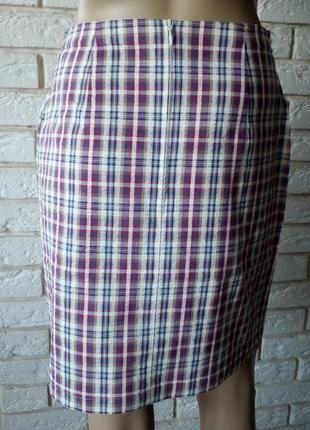 Актуальная натуральная юбка с высокой посадкой . marks & spencer2 фото